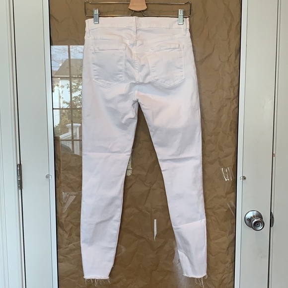 Frame Denim | White Le Skinny de Jeanne Raw Stagger Hem Jeans Classic Skinny 28 - Picture 16 of 16